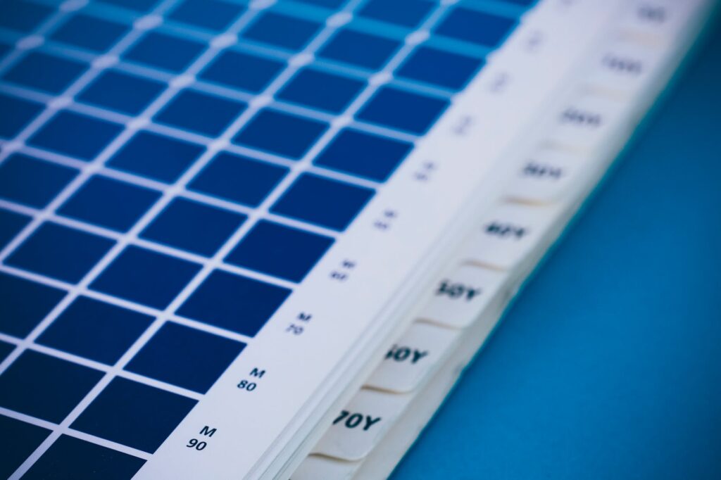 white and blue printer paper